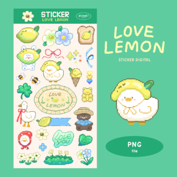 BOMBZSTUDIO | DIGITAL STICKER (love lemon)
