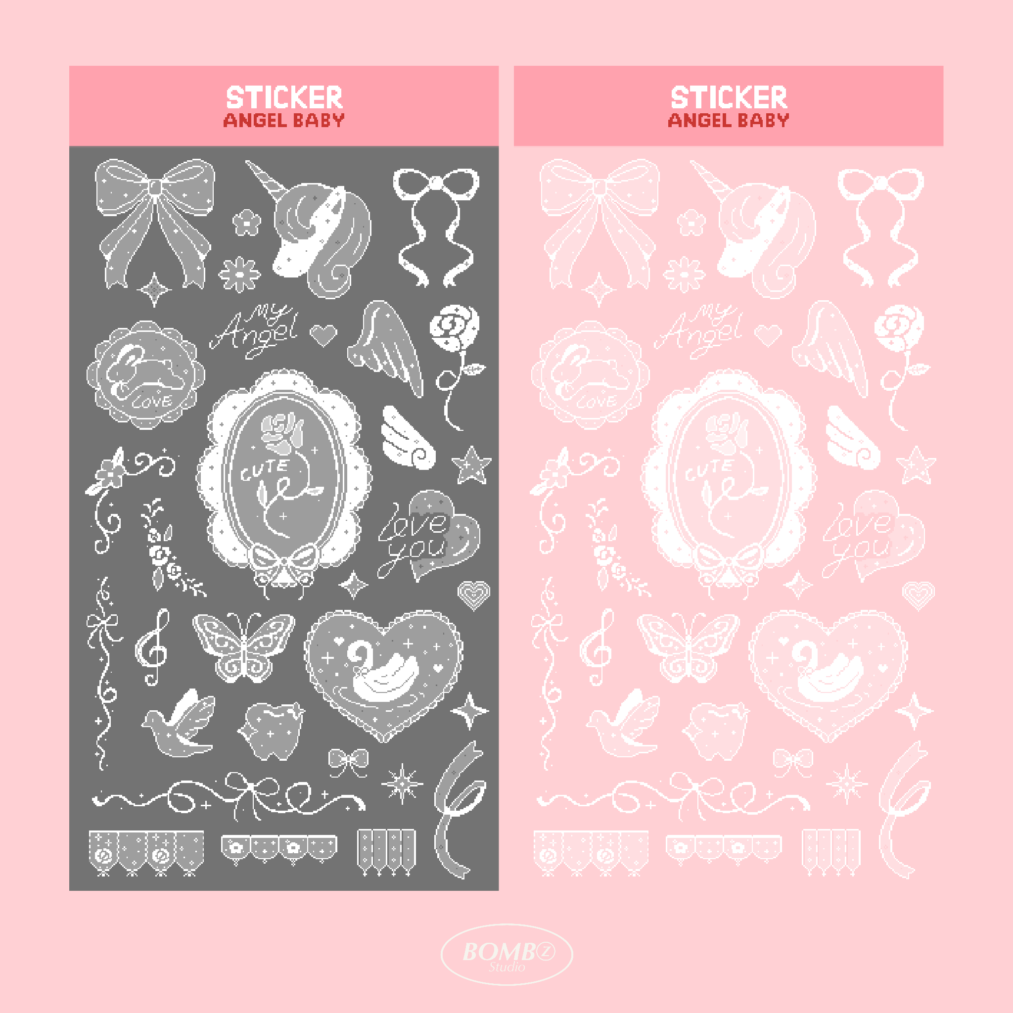BOMBZSTUDIO | DIGITAL STICKER (angel baby) - Image 2