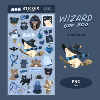 BOMBZSTUDIO | DIGITAL STICKER (wizard boo boo)